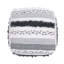 Grand pouf en faux fil, gris ivoire