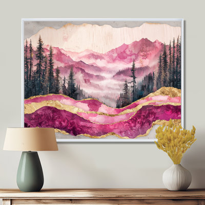 Ruby Crystal Lake Into The Pine Forest I - art mural lac
