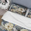 Ensemble de housse de couette en microfibre / polyester blanc et bleu-62153970
