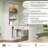 83.4"Tall Bookshelf with Writing Desk, Modern Bookcase with Study Desk, Workstation with Storage Shelf,Storage Bookcase with Open Shelves and LED Lighting for Living Room,Home Office,White