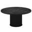 Table de salle à manger moderne cannelée 47,24 "avec base en métal pour 4 à 6 personnes