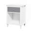 Table de chevet en bois 26,77 po H avec tiroir 1 tablette pour enfants, adultes, blanc + gris-1332620980