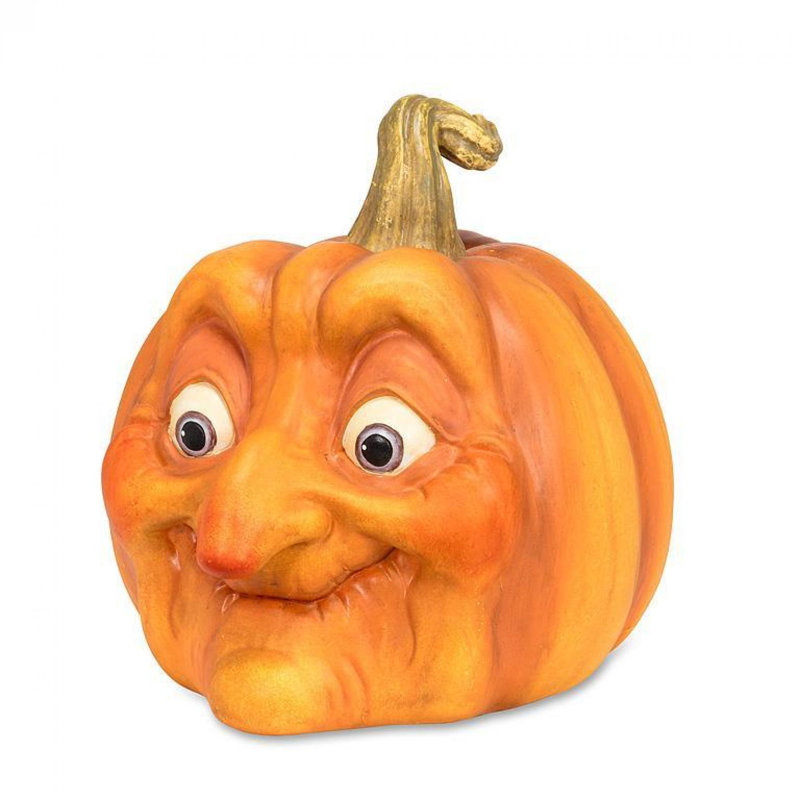 Granny Face Pumpkin Figurine