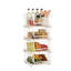 Ensemble de 4 paniers de rangement en fil de fer, empilables et peu encombrants, en acier au carbone, pour la cuisine, 33 x 33 x 74 cm, finition blanche.-134699045
