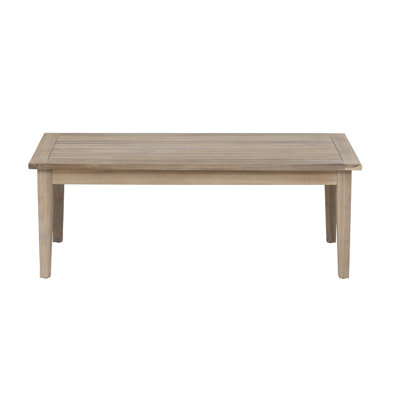 Amina Outdoor Solid Wood Acacia Rectangular Coffee Table