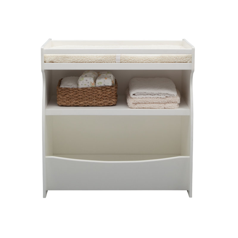 Bianca White Wooden 2-in-1 Changing Table with Storage