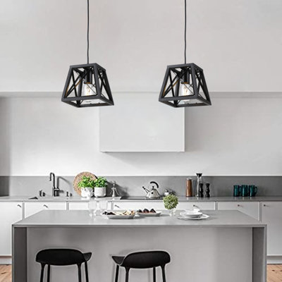 Moraco 1 - Light Matte Black Geometric Pendant