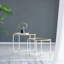 Ensemble de 2 tables d'appoint à miroir