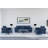3-piece Chenille Upholstered Sofa Set Blue