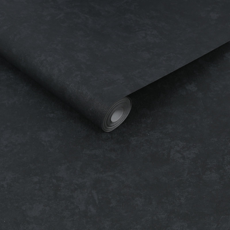 Superfresco Easy Organics Plain Textured Wallpaper, Black