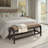Brady Mango Wood Arch Bench-1353403938