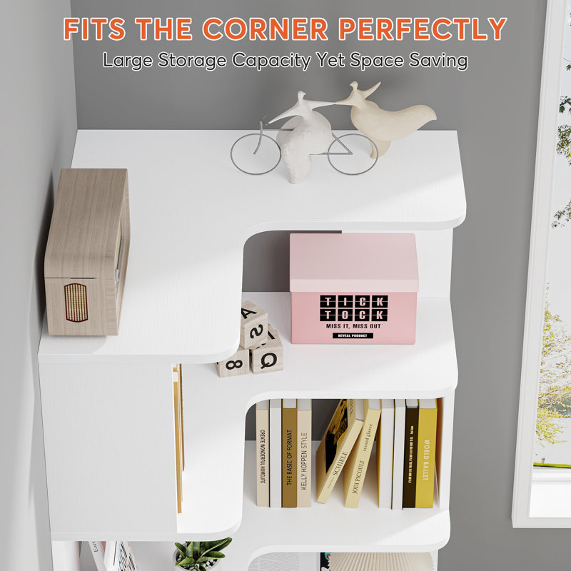 Nyajiah Corner Bookcase
