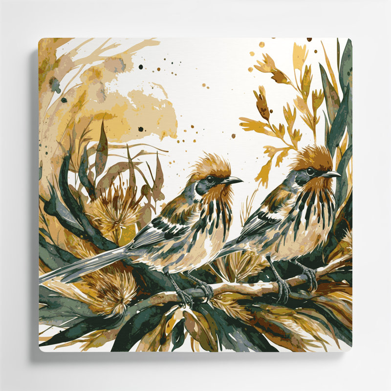 Art mural en métal oiseaux