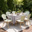 Chaises de salle à manger de patio Altesa de style bistro français, chaises de salle à manger d'extérieur en résine tressée PE résistante aux intempéries avec accoudoirs (ensemble de 6)-131406381-131641005