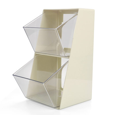 Acrylic Storage Containers Box, Desktop Tea Bag Organizer With 2 Drawers - Coffee Pod Holder For K Cups, Tea Bags, Creamer, Sugar Bags -  Passetas, SDOB0BM8QP2VW