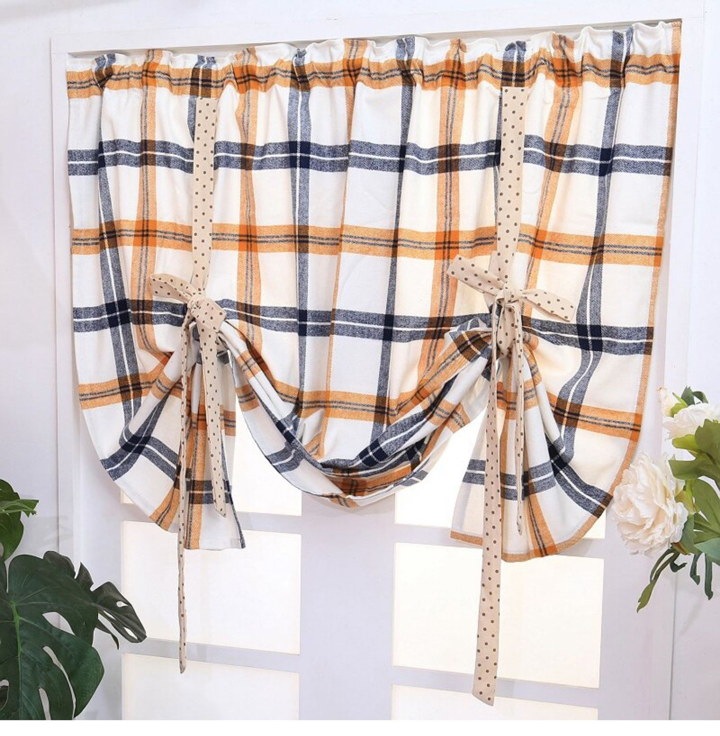 Space Trading Cotton Blend Kitchen Curtain Brown | Wayfair