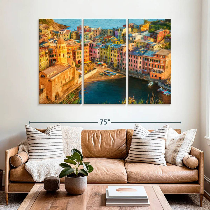 Gillard Vernazza incroyable dans les Cinque Terre, H 42 po x l 65 po