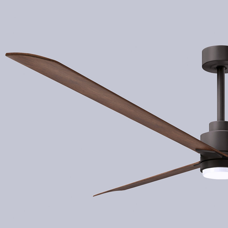 Ventilateur de plafond Alessandra, Noyer, Bronze texturé, 72"