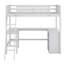 Lit mezzanine avec tablettes et bureau-423759732