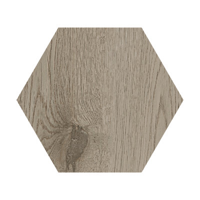 Itona Tile Cypress Grey 8 x 9 Porcelain Hexagon Floor and Wall Tile (25 PC Per Carton) (9.37 SQFT Per Carton)