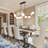 Arqam 11 - Light Dimmable Kitchen Island Linear Chandelier White Bubble Chandelier Sphere Chandelier