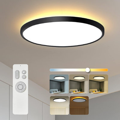 Ceiling Light Flush Mount With Night Light, 36W Light Fixture With Remote Control, Full CCT And Brightness Adjustable, 18Inch Led Ceiling Light For Ki -  c&g home, u322