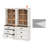 Laziza 2 Column 3 Tier Bookcase With Drawer,73.3" Tall Floor Standing Bookshelf,Modern Farmhouse Display Storage Cabinet With Adjustable Shelves-114230608
