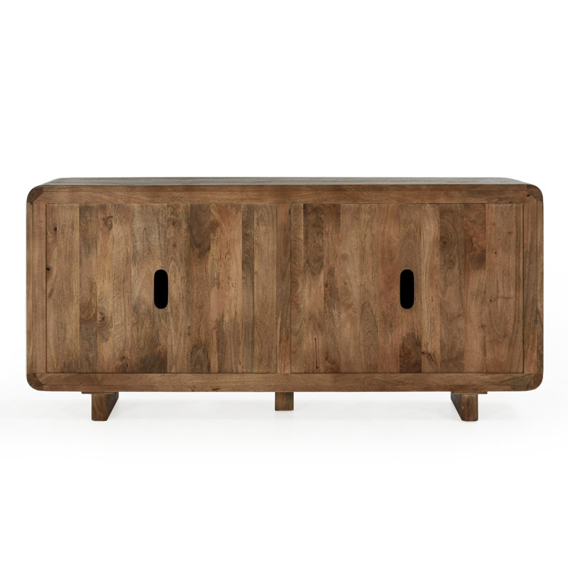 Holmes 78'' W Solid Wood Sideboard, Brown