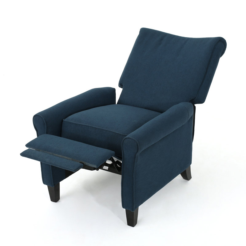 Tamirra Recliner, Navy Blue Polyester