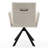 Swivel Boucle Upholstered Dining Chairs Modern Barrel Chair With Arm And Metal Legs-220854069-220854075