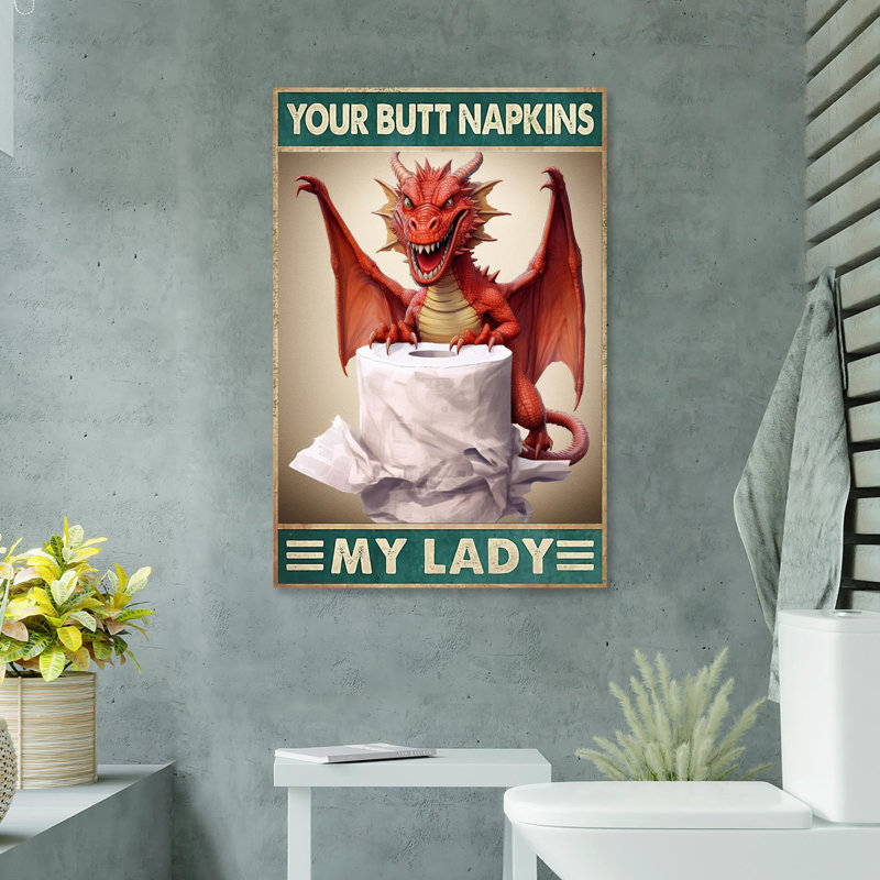 Dragon Your Your Nap Napkins 2 - 1 pièce, reproduction d'art graphique sur toile tendue, H 14 po x l 11 po x P 1,25 po