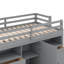 Lit mezzanine simple Leda avec 4 tiroirs, sous l'armoire et les tablettes-1051014841