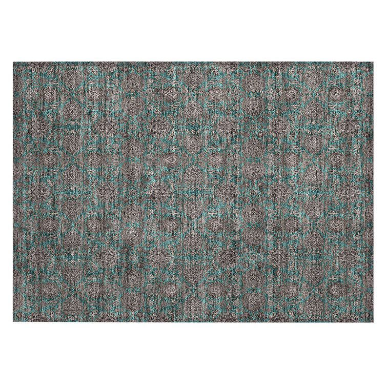 Naadiya Washable Floral Indoor / Outdoor Rug
