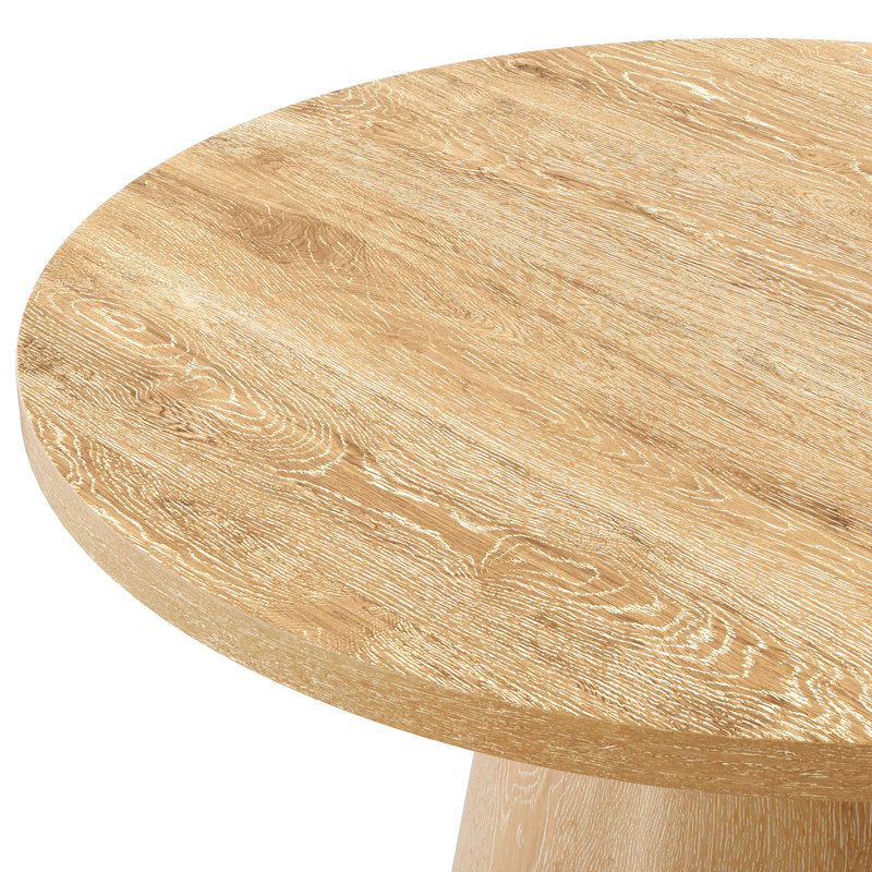 Ensemble de tables basses 3 pièces Astromeritis, 3 pièces: 2 tables de bout, table basse, Bois de chêne