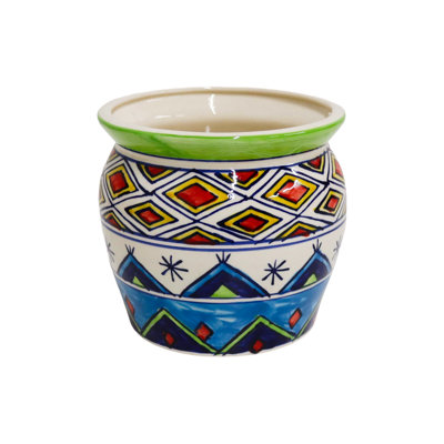 Multicolore pot à fleurs en céramique Home & Manor