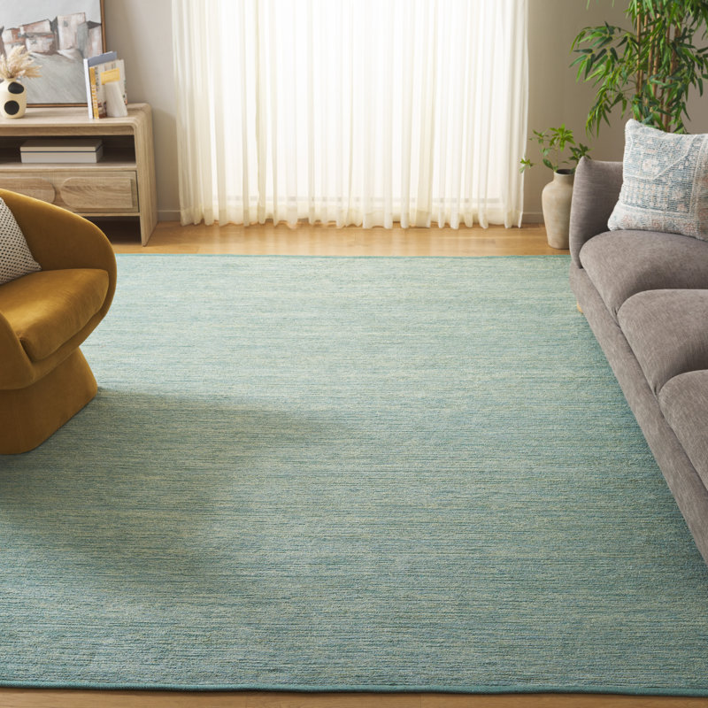 Quinte Handtufted Recycled Cotton & Viscose Rug in Green, Rectangle 8' x 10'