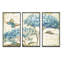 «Butterfly Blue Garden II», ensemble d'art mural sur toile encadré traditionnel-72043196-72044062