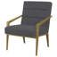 Fauteuil d'appoint rembourré en métal Kirra-1614687372
