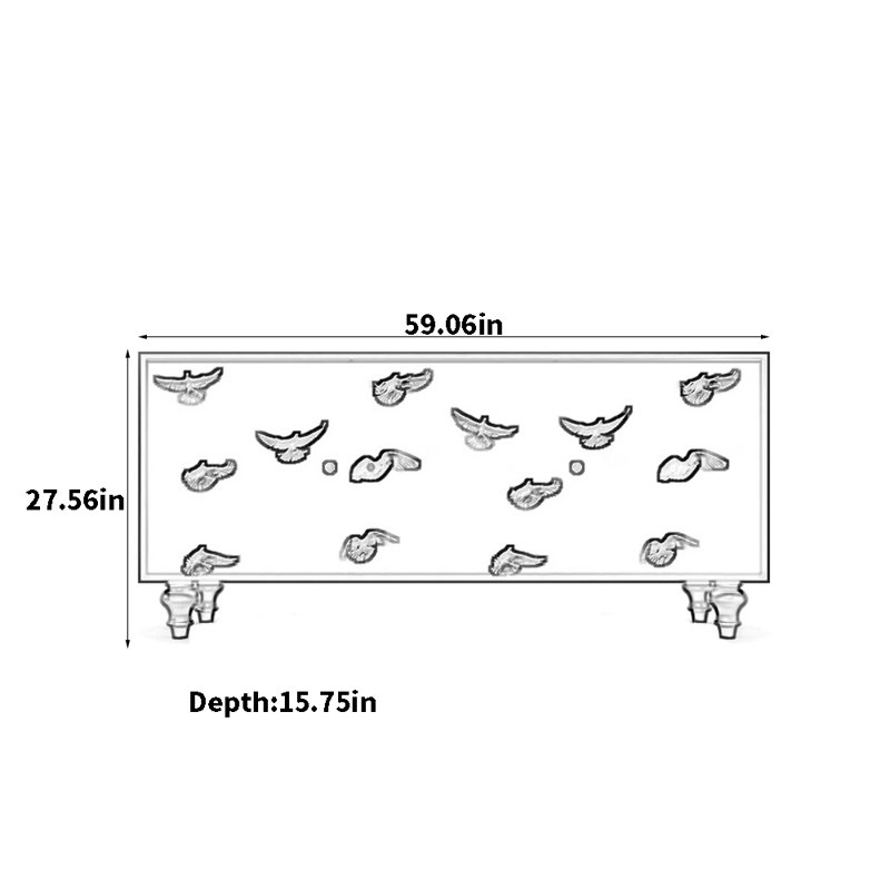 Buffet multifonctionnel peint