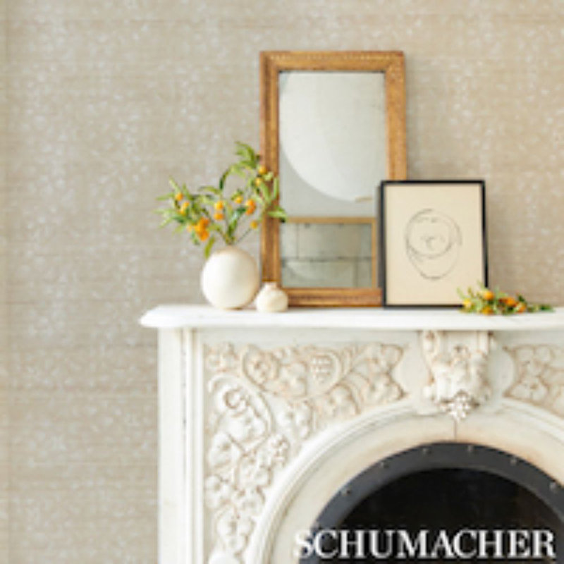 Lotus Embroidery Sisal Wallpaper