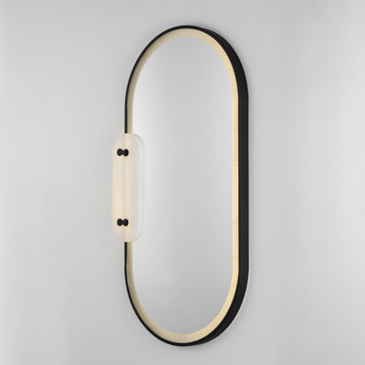 Stonewall Flat Metal Lighted Wall Mirror