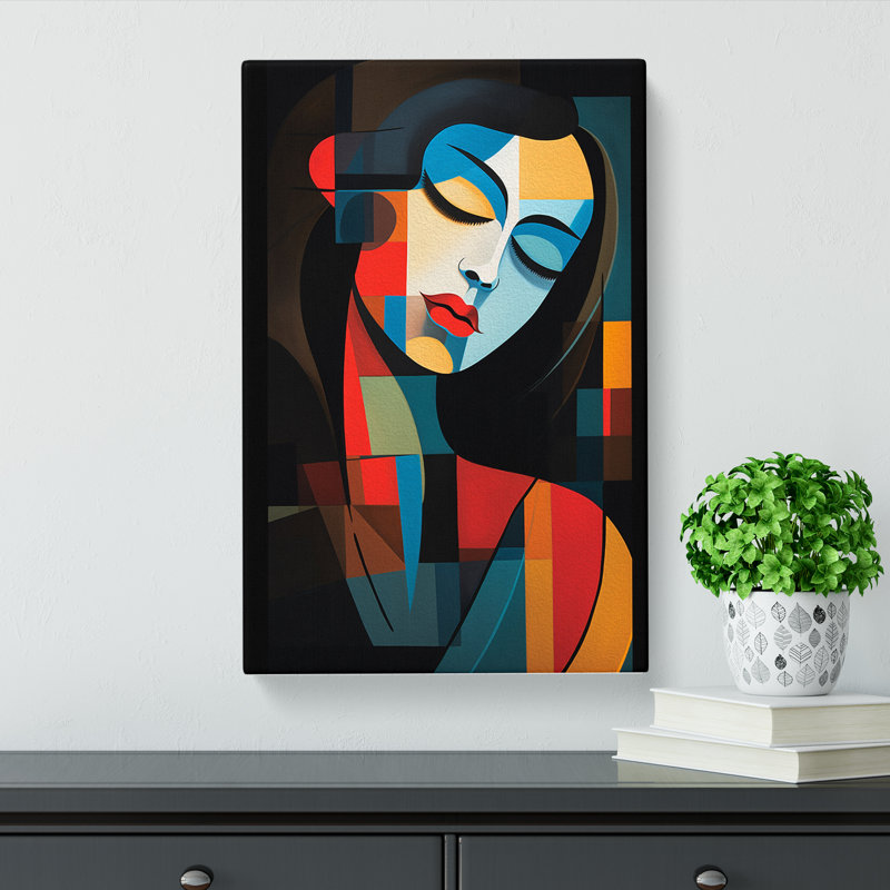 Woman Cubism - No Frame Print, 50cm H x 35cm W x 3cm D