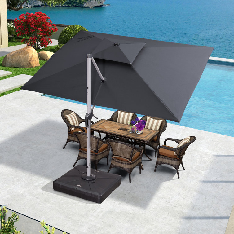 Arlmont u0026 Co. Bohuslavice Rectangular Cantilever Umbrella u0026 Reviews |  Wayfair