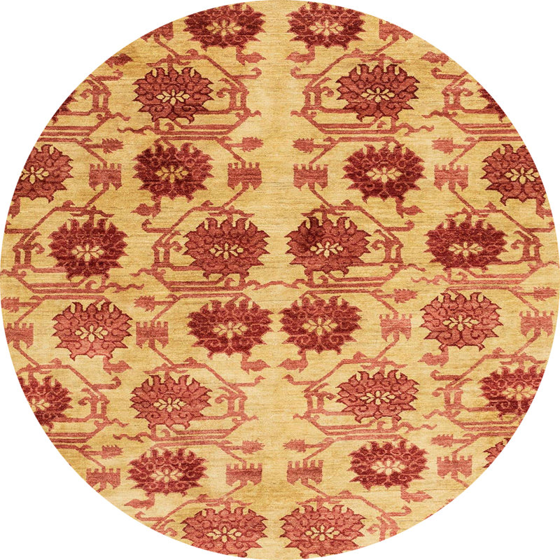 Abstract Indoor Rug, Round 5'