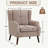 Elegant Wingback Accent Chair with Contemporary Straight Arm Design-660380122