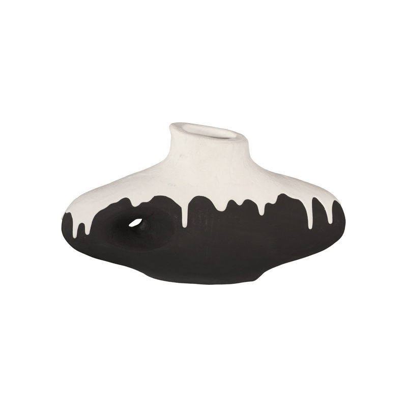 Porcelain Drip Vase, Wide