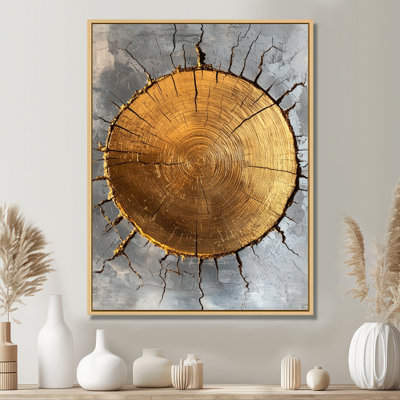 «Glebs Abstract Golden Wood Slide III», art mural forêt