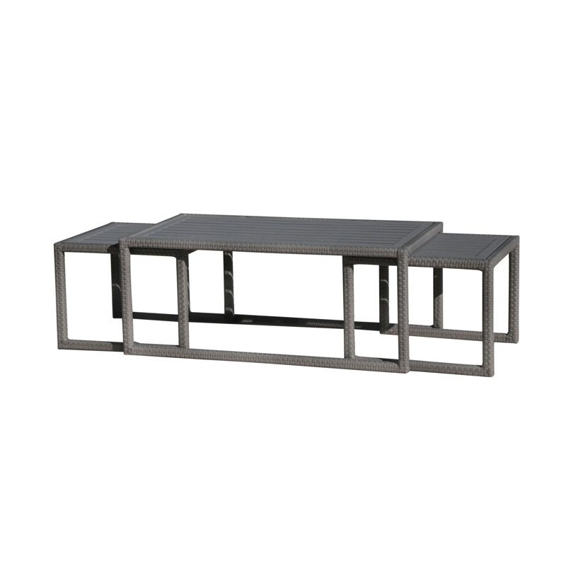 Monaco Set Of 3 Grey Nesting Tables