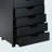 Holthaus Black Finish 5-Drawer Storage Mobile Cabinet With Wheels, 41.23'' H X 19.03'' W X 15.79'' D-23294692