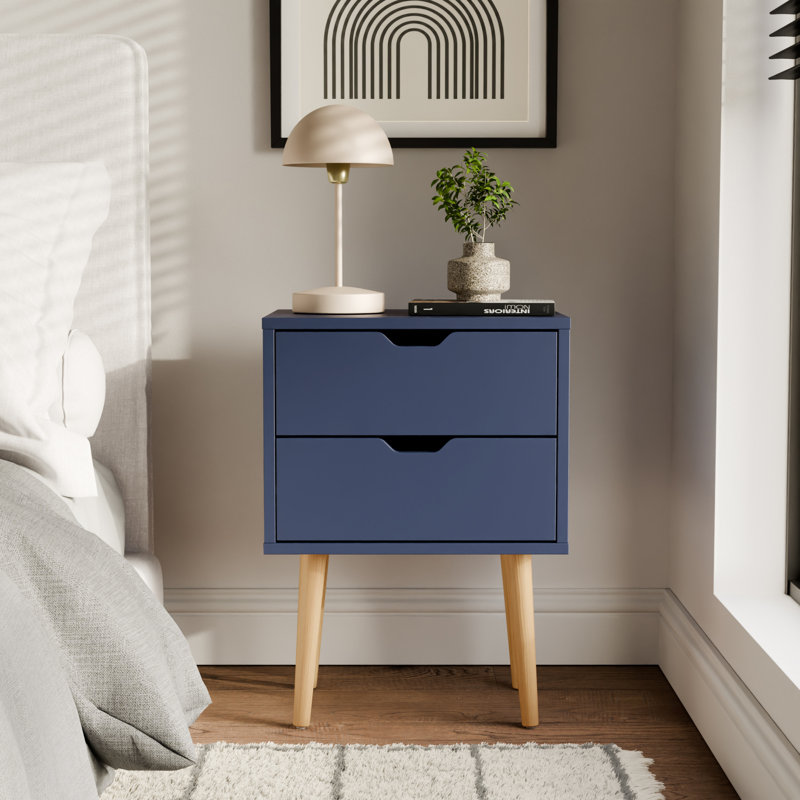 Lalani 40cm W Bedside Table, Nightshadow